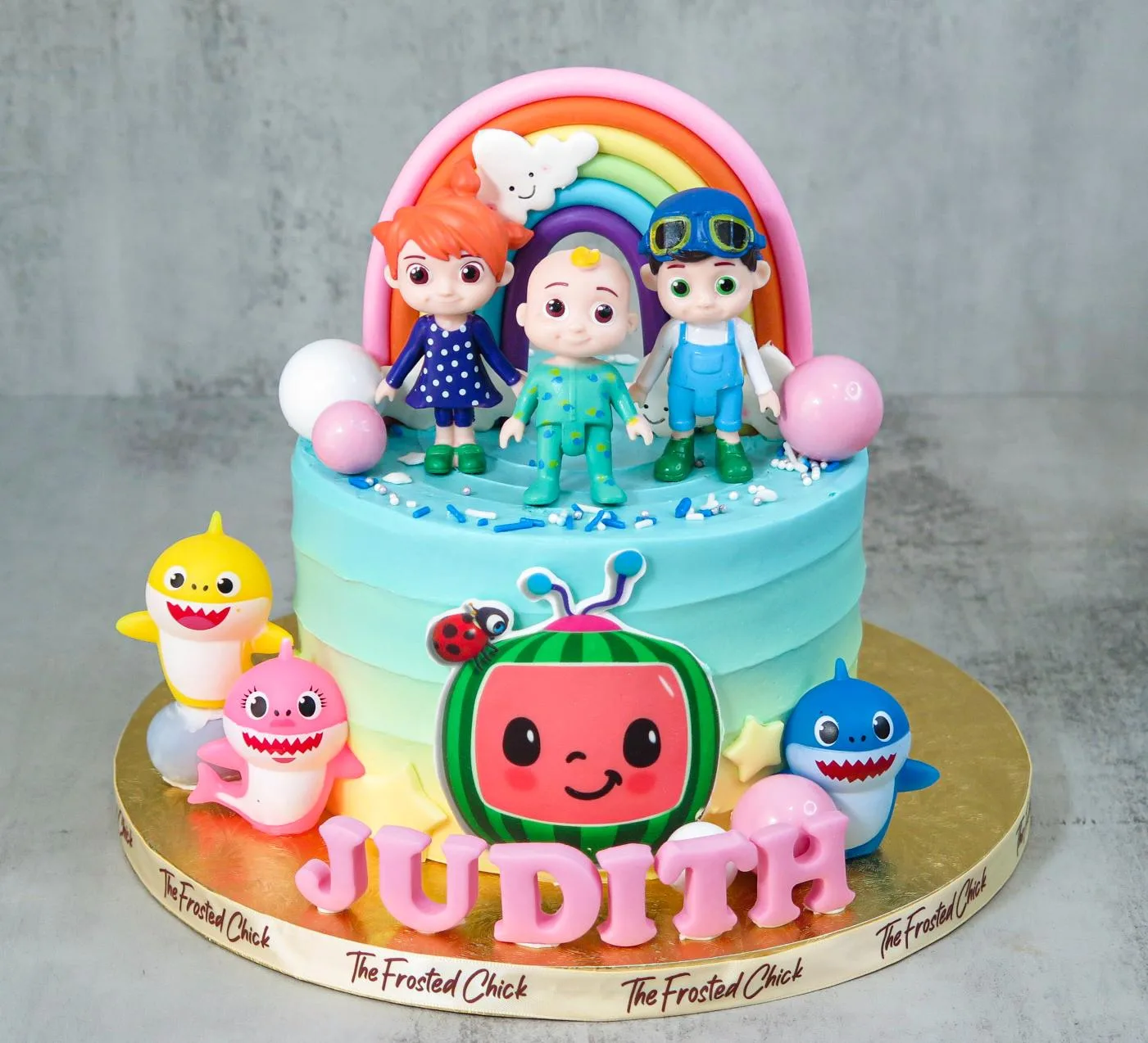 CoComelon x Baby Shark Cake