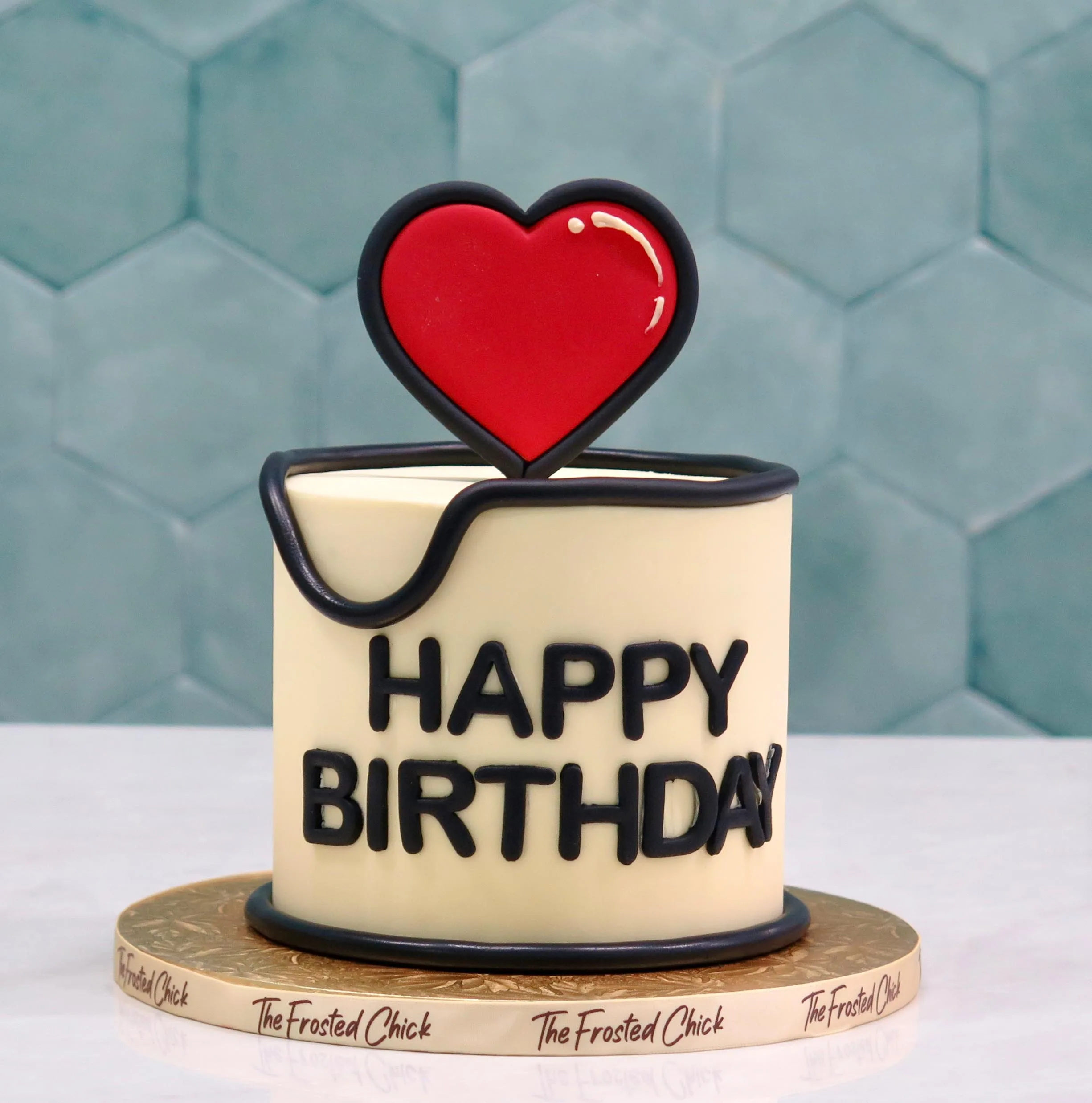 Heart Comic Cake