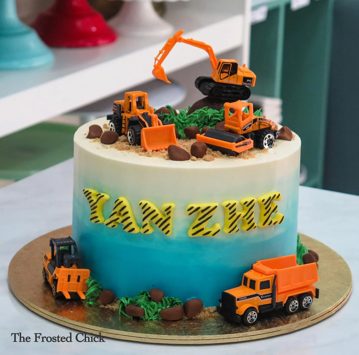 Rock Construction Site Cake