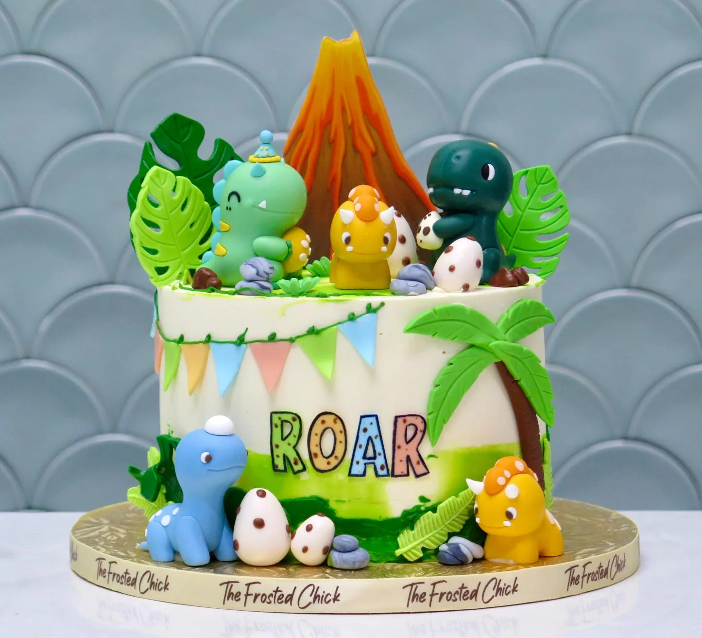 Friendly Dinosaur Roar Cake