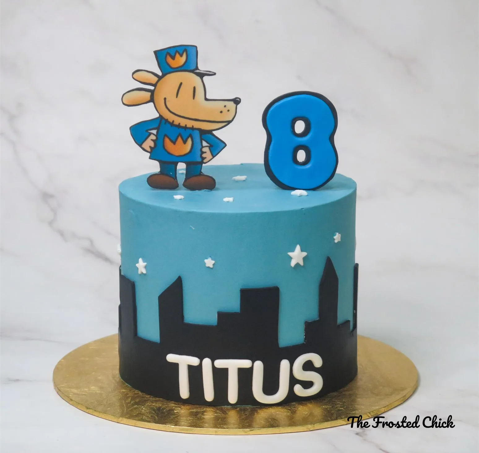 Dog Man Inspired Cake