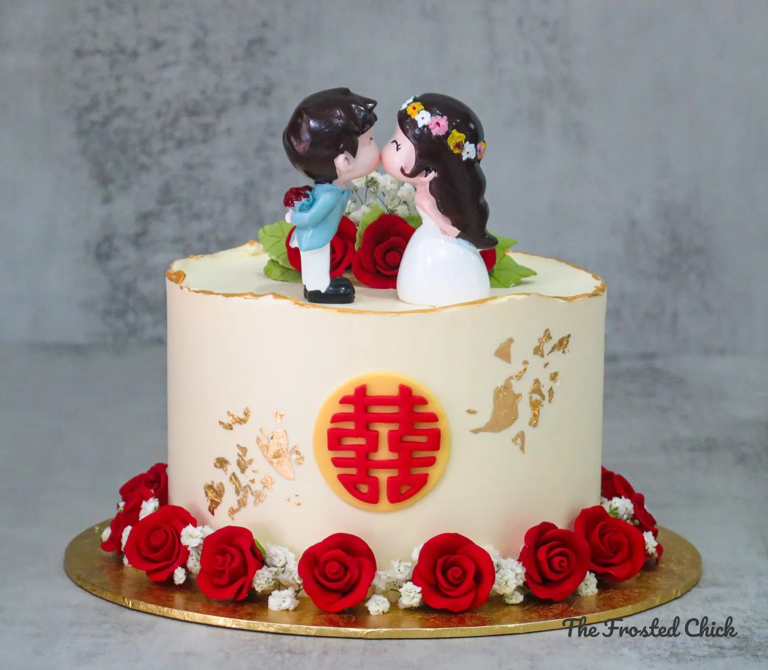 Double Happiness Wedding Cake
