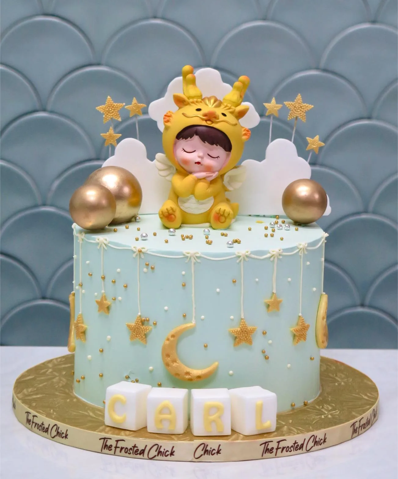 Sleeping Baby in Dragon Suit Cake