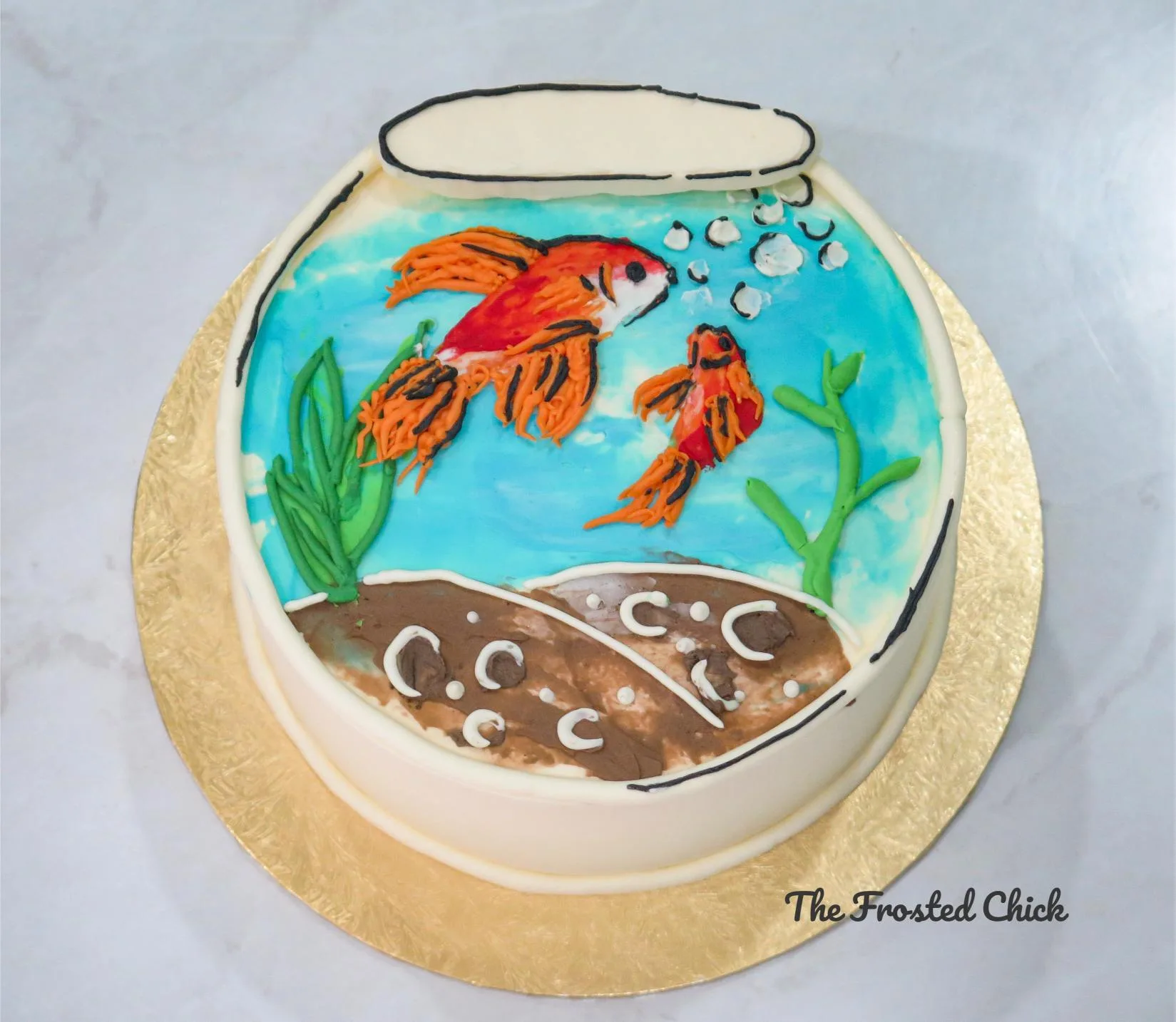 Fighting Fish Bowl Cake