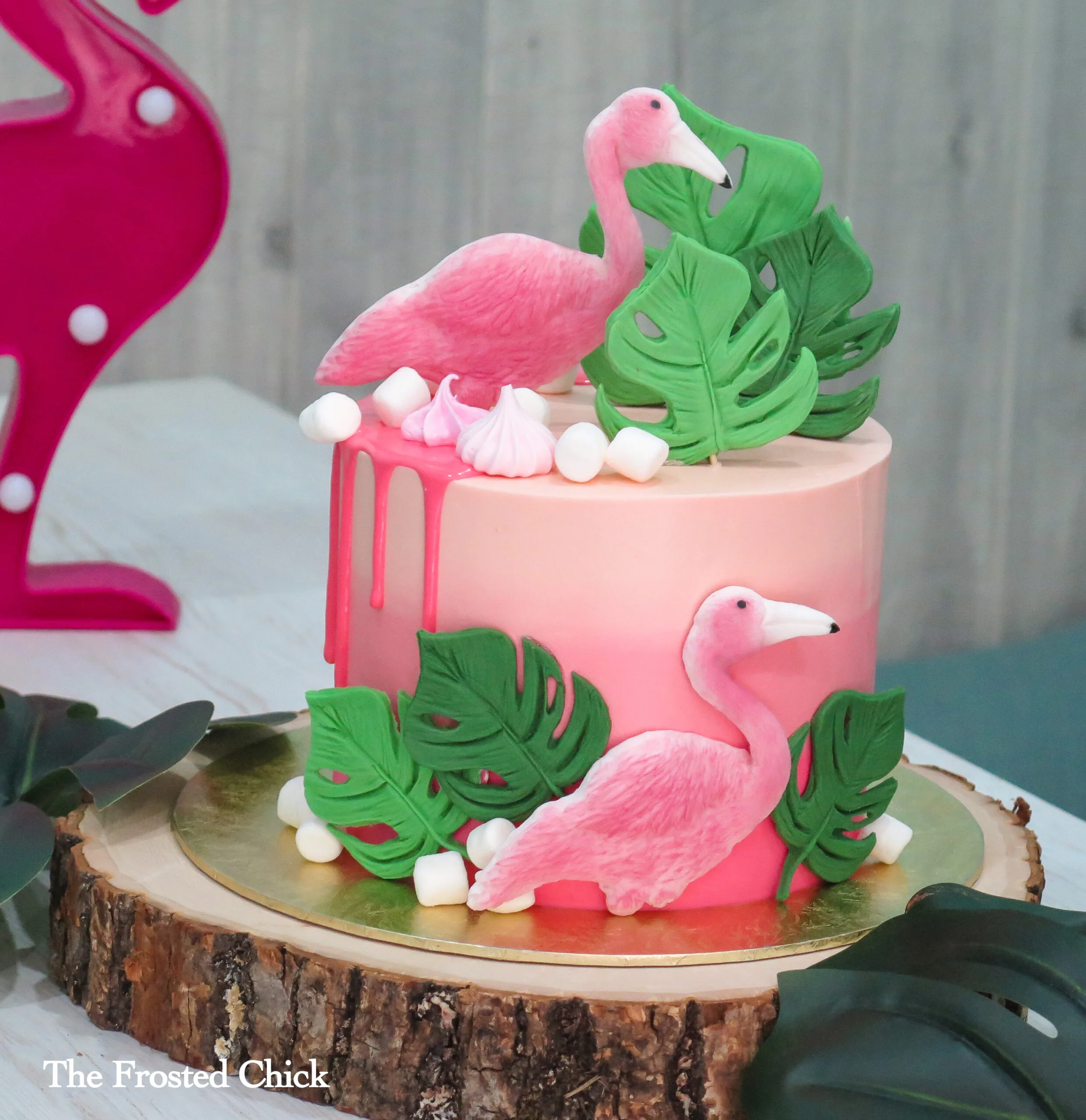 Tropical Flamingo Cake