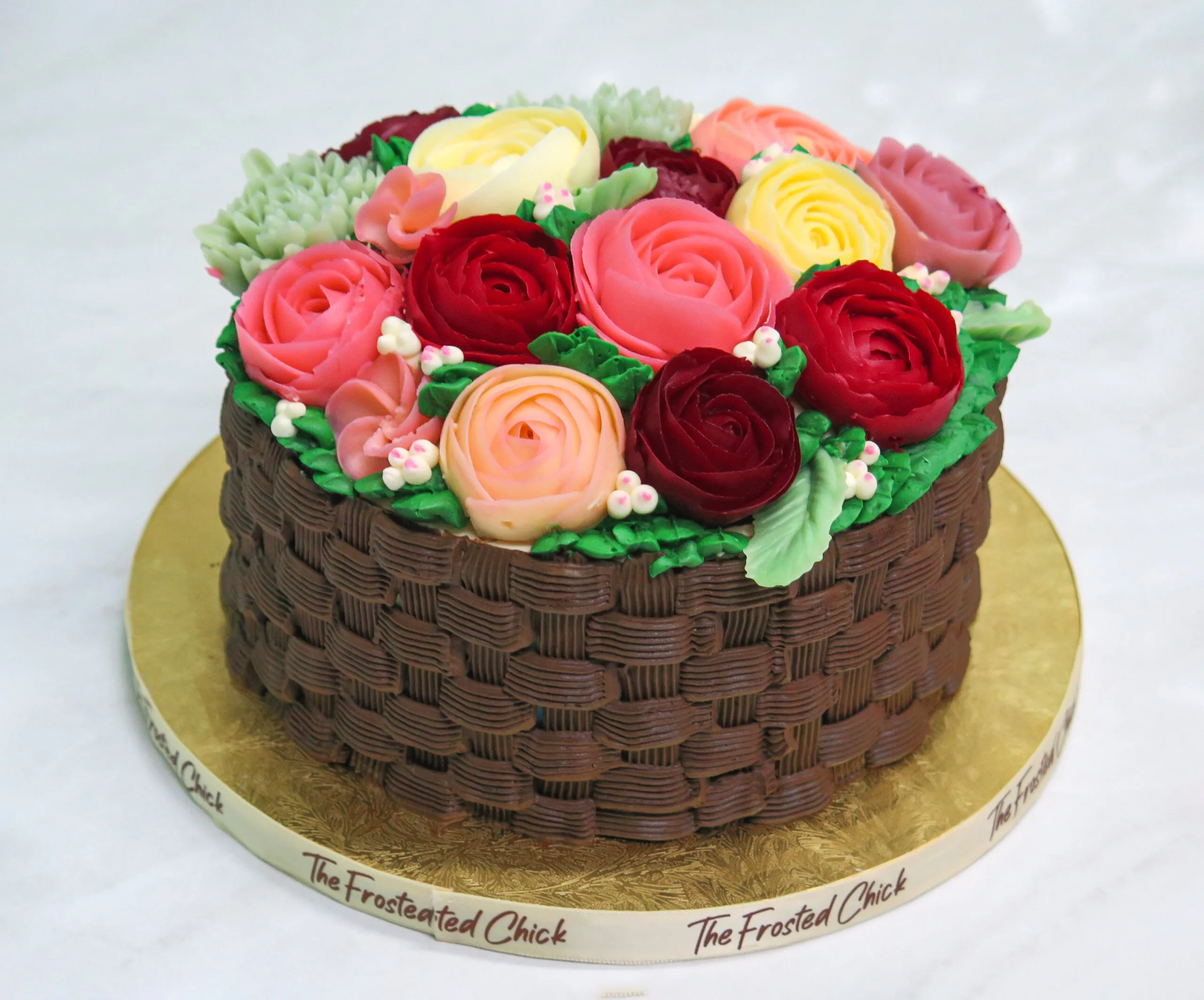 Basket Of Love Floral Cake