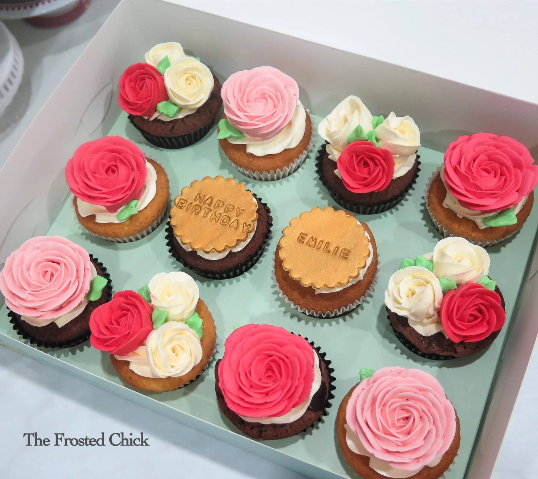 Rose Floral Cupcakes