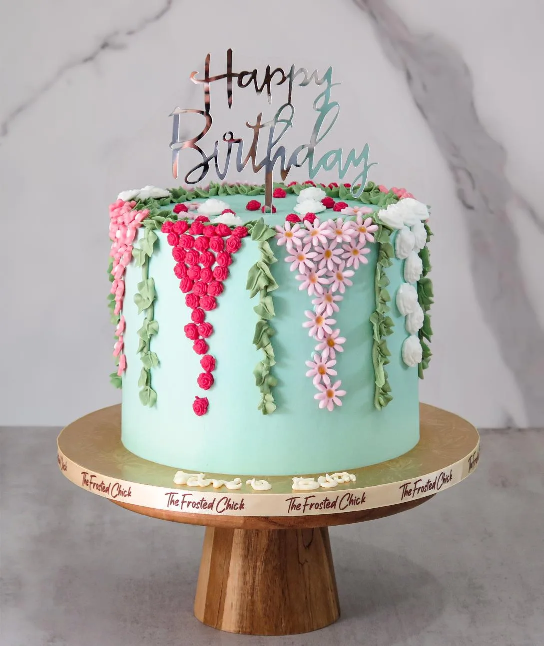 Cascading Flowers Cake