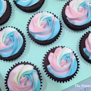 Gender Reveal Cupcakes (tri swirl)