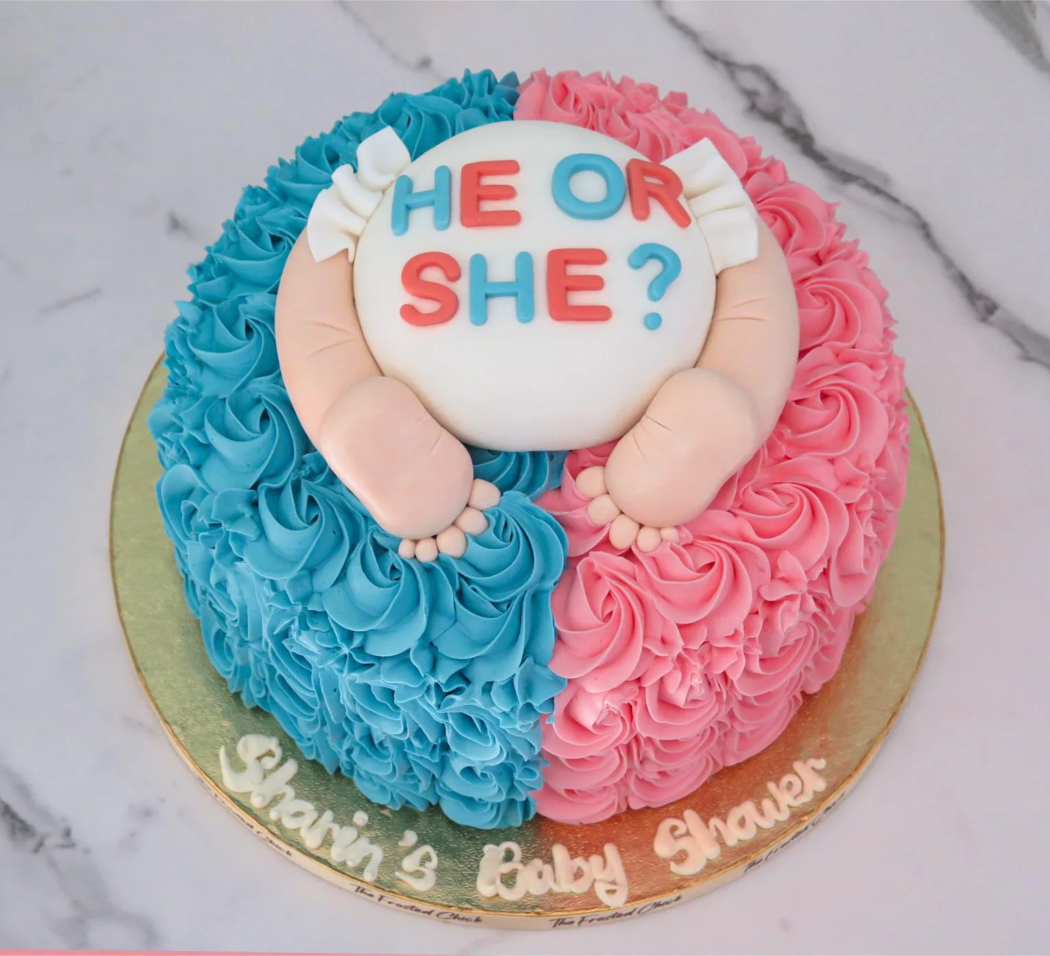 Cheeky Gender Reveal Cake