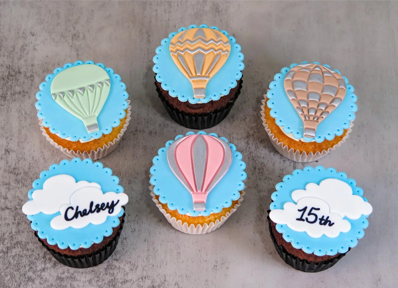Up up and away, Hot Air Balloon Cupcakes