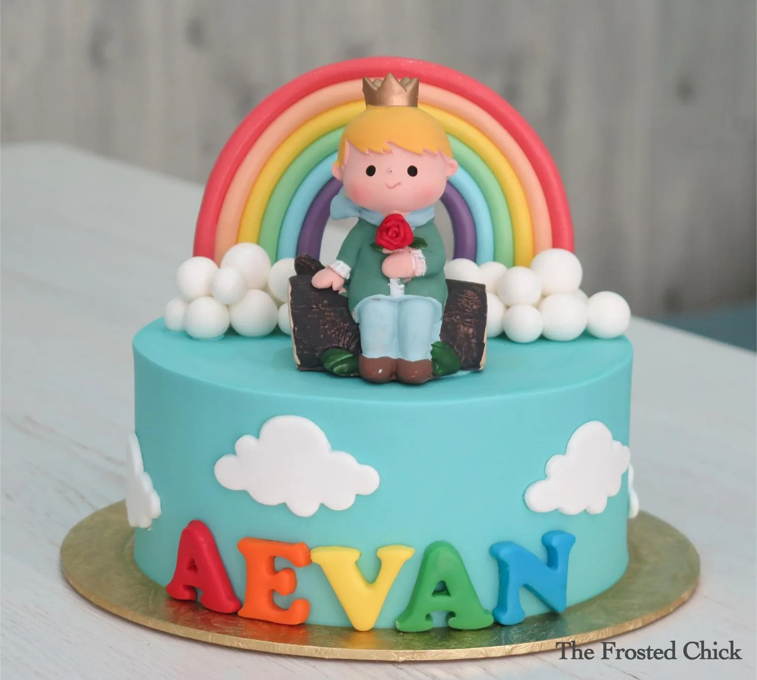 Little Prince Inspired Rainbow Cake