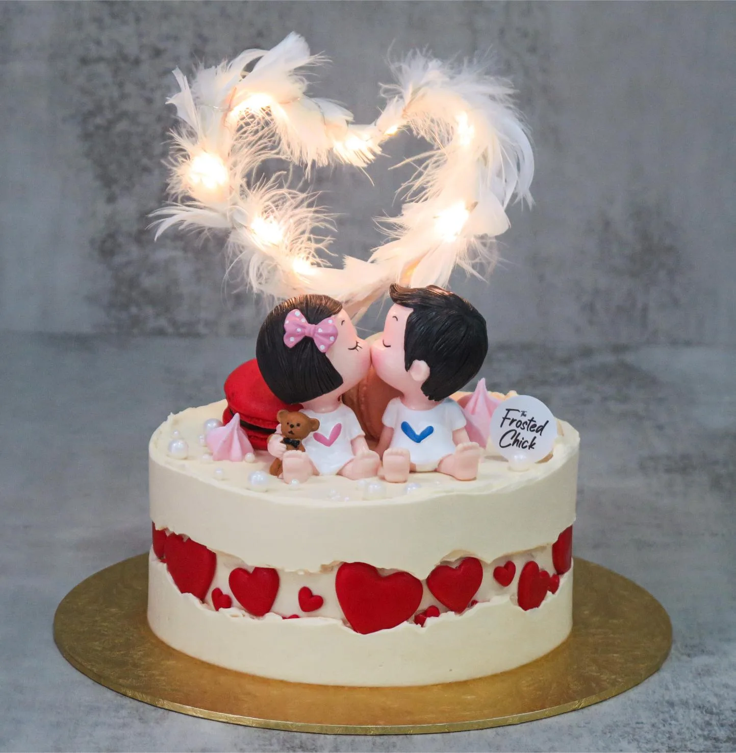 "Love You Most" Couple Cake