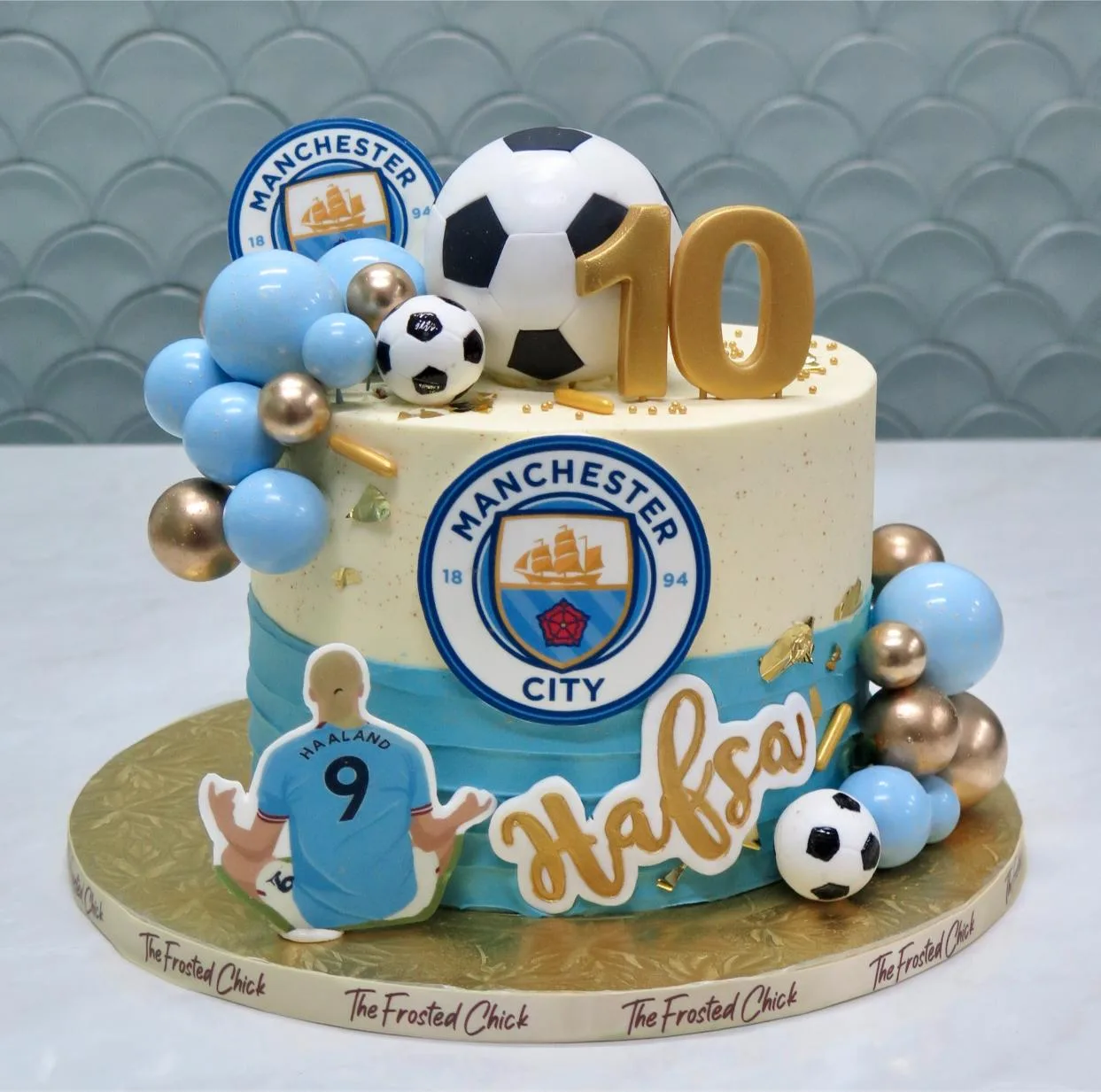 Man City Football Soccer Club Cake