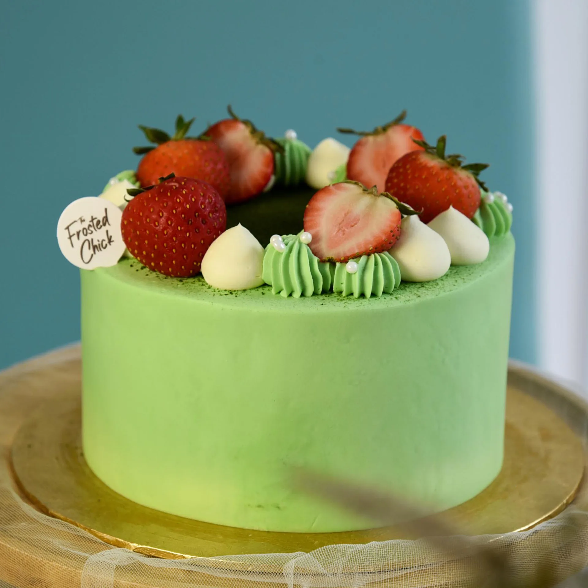 Matcha Strawberry Fresh Cream Cake