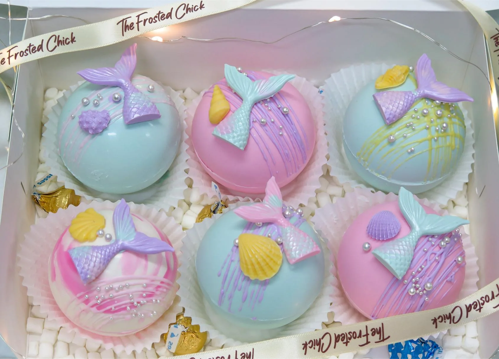 Pastel Mermaid Hot Chocolate Bombs Gift Box