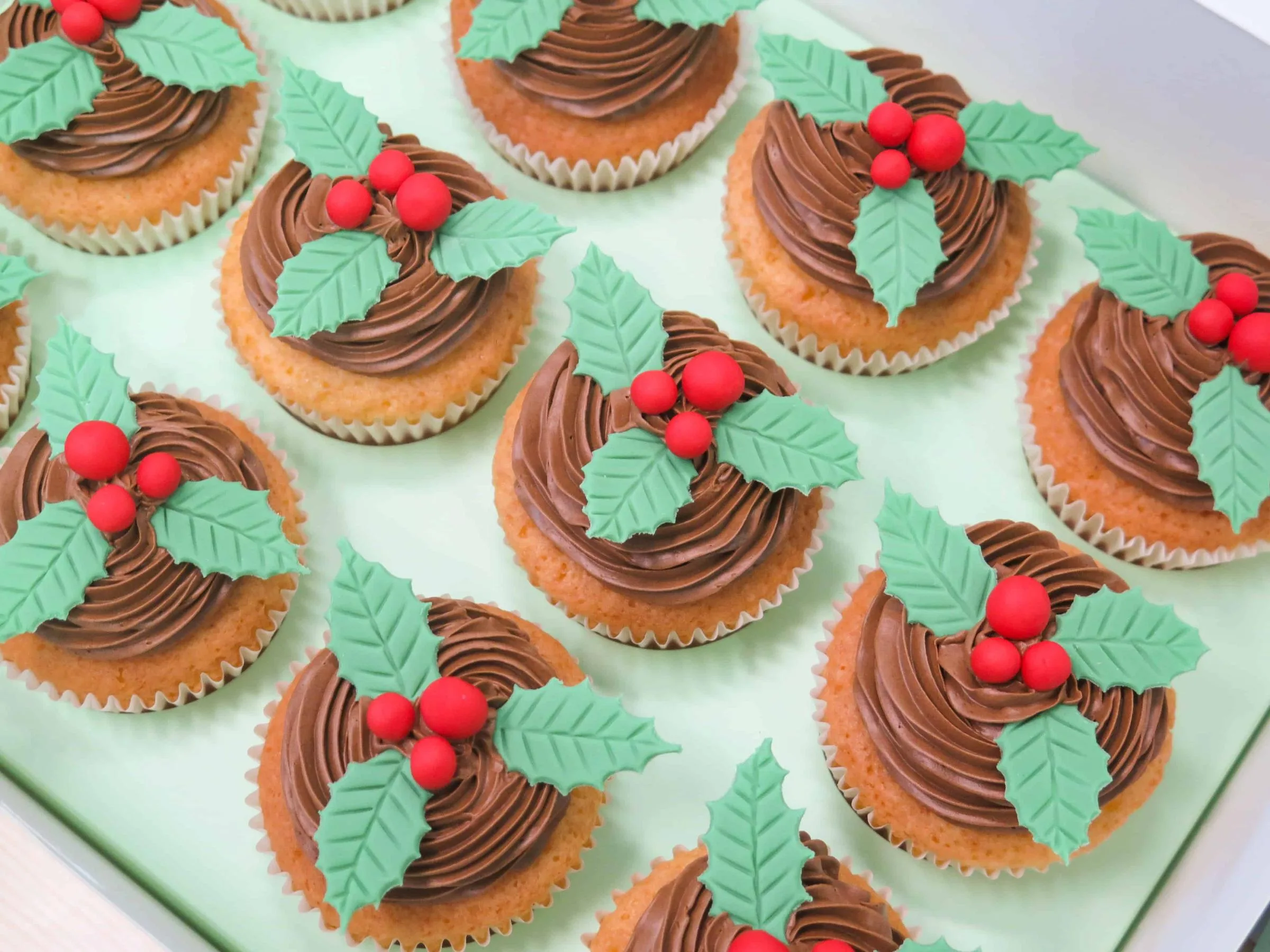 Mistletoe Cupcakes