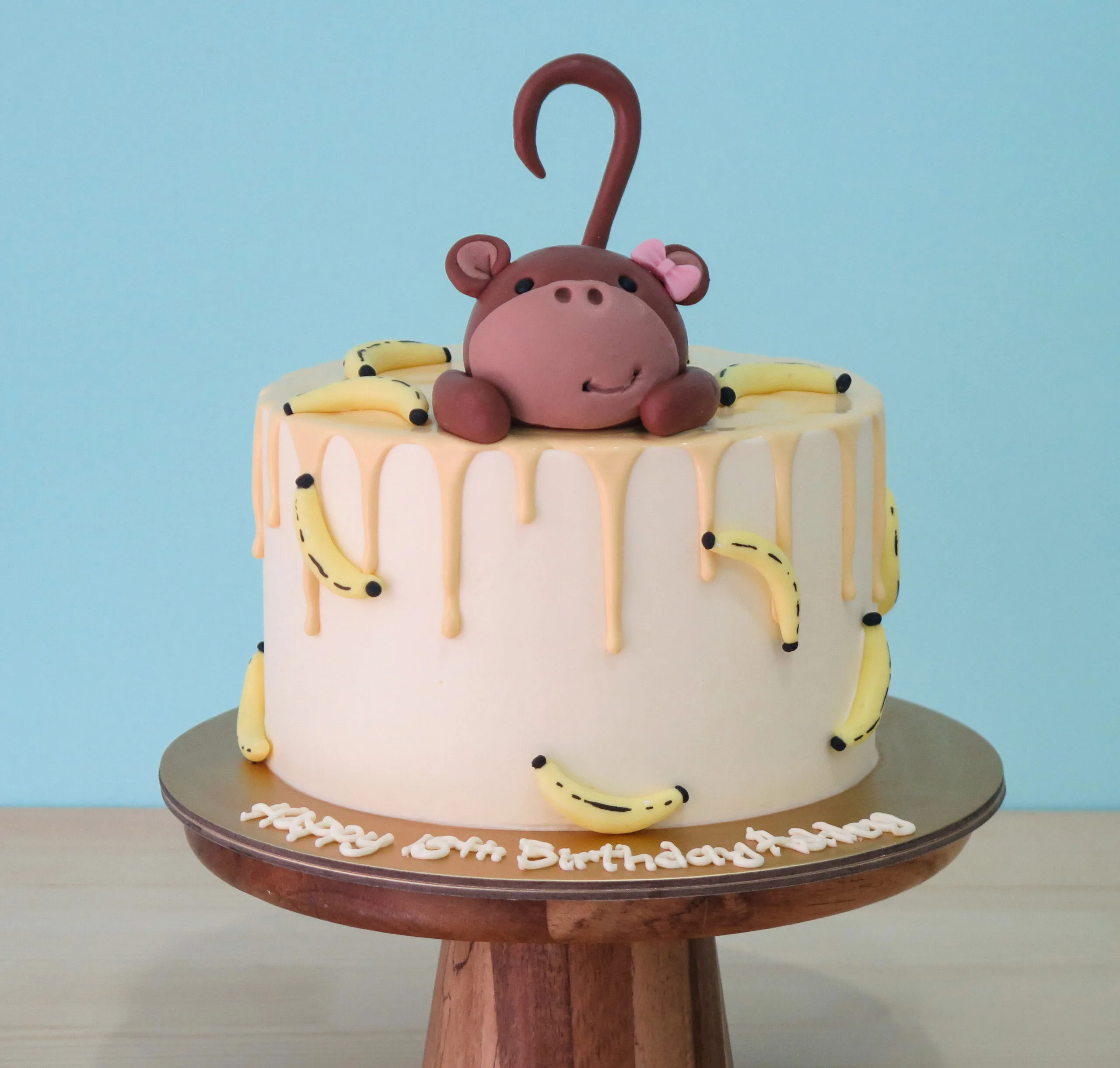 Monkey Banana Drip Cake