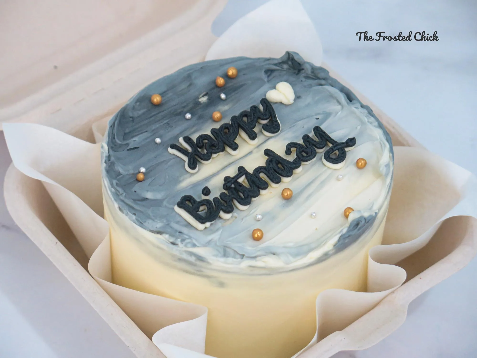 Monochrome Bento Cake