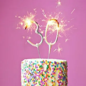 Firework Sparkling Number Candle