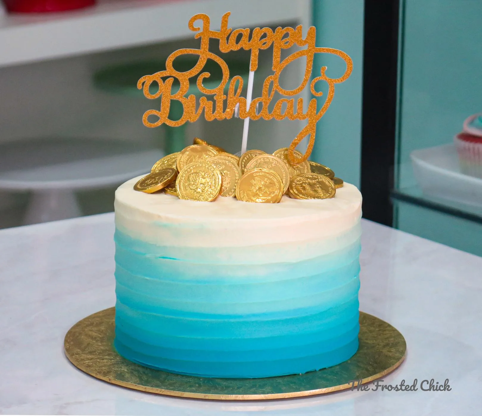 Money Pulling Ombre Cake