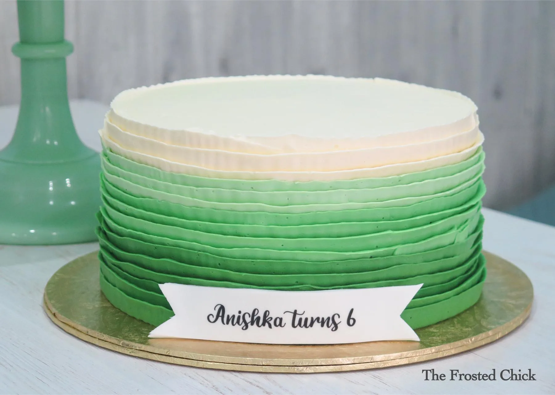 Ombre Ruffles Cake