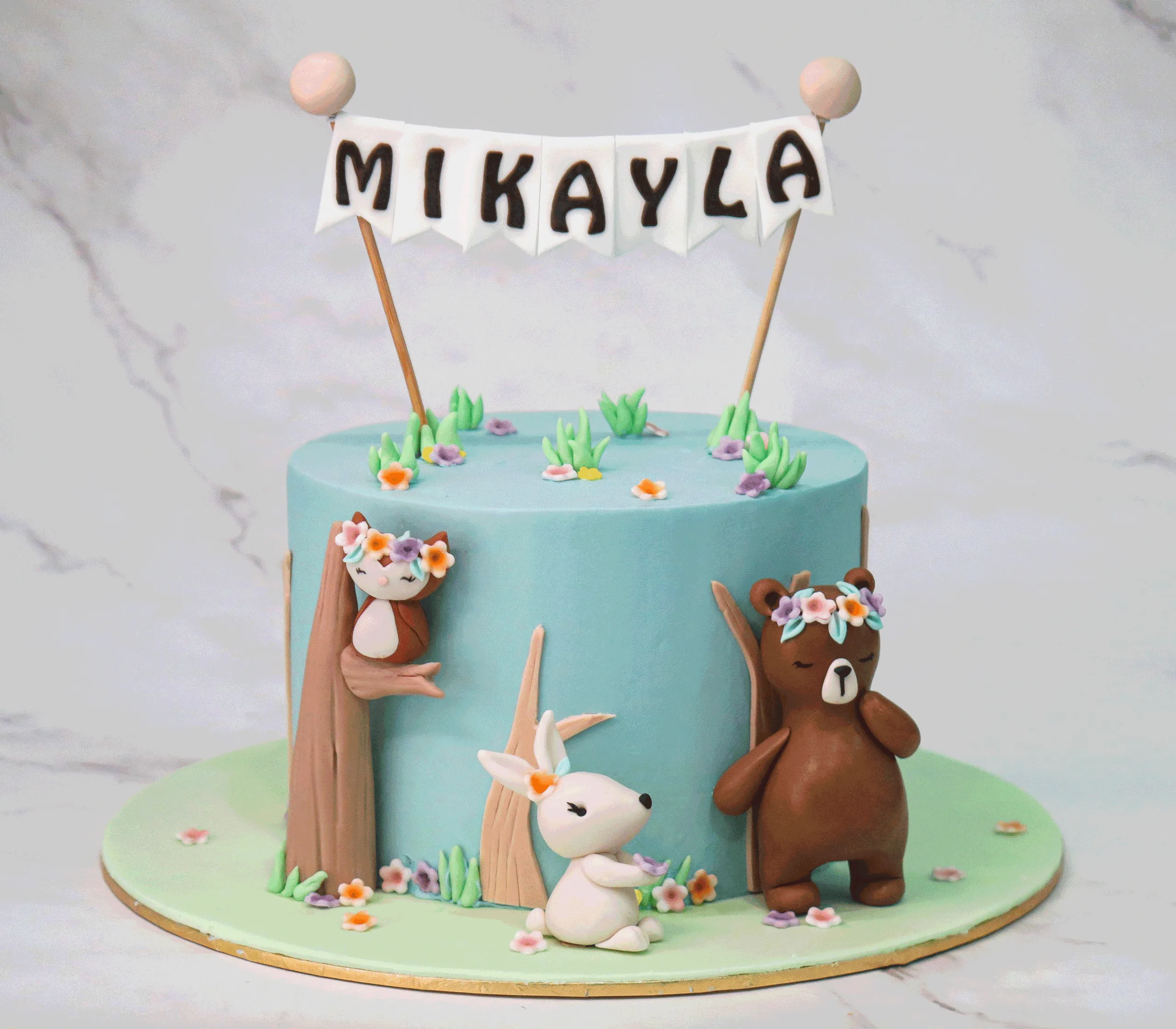 Pastel Woodland Cake