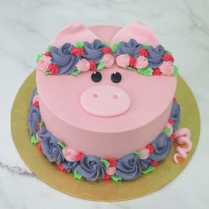 Floral Piggy Cake