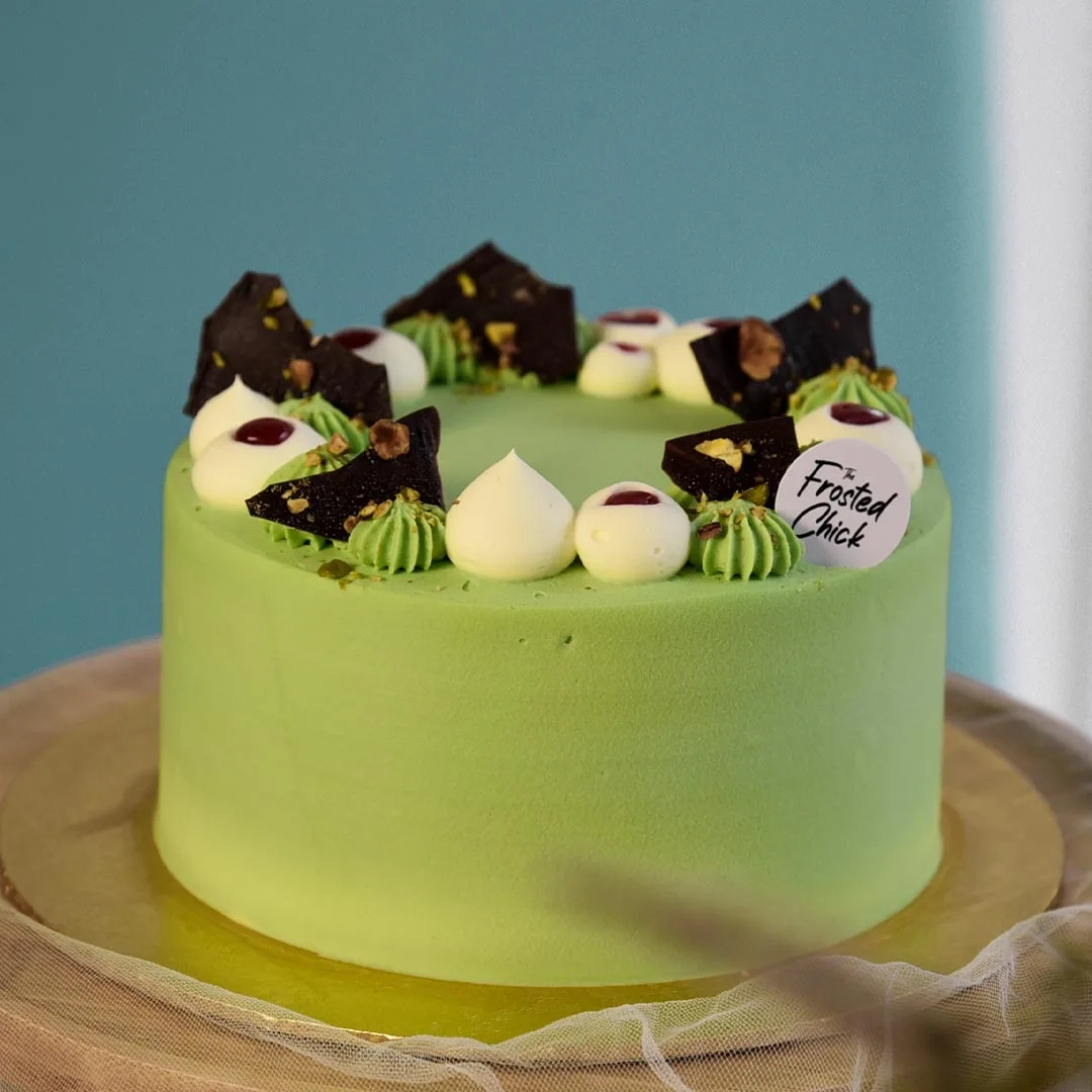 Pistachio Raspberry Fresh Cream Cake