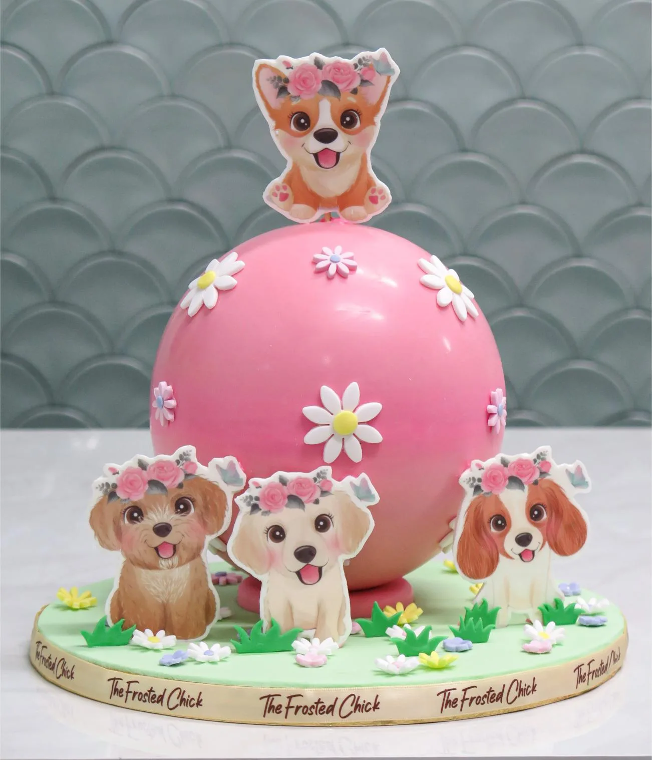 Puppies Floral Chocolate Pinata