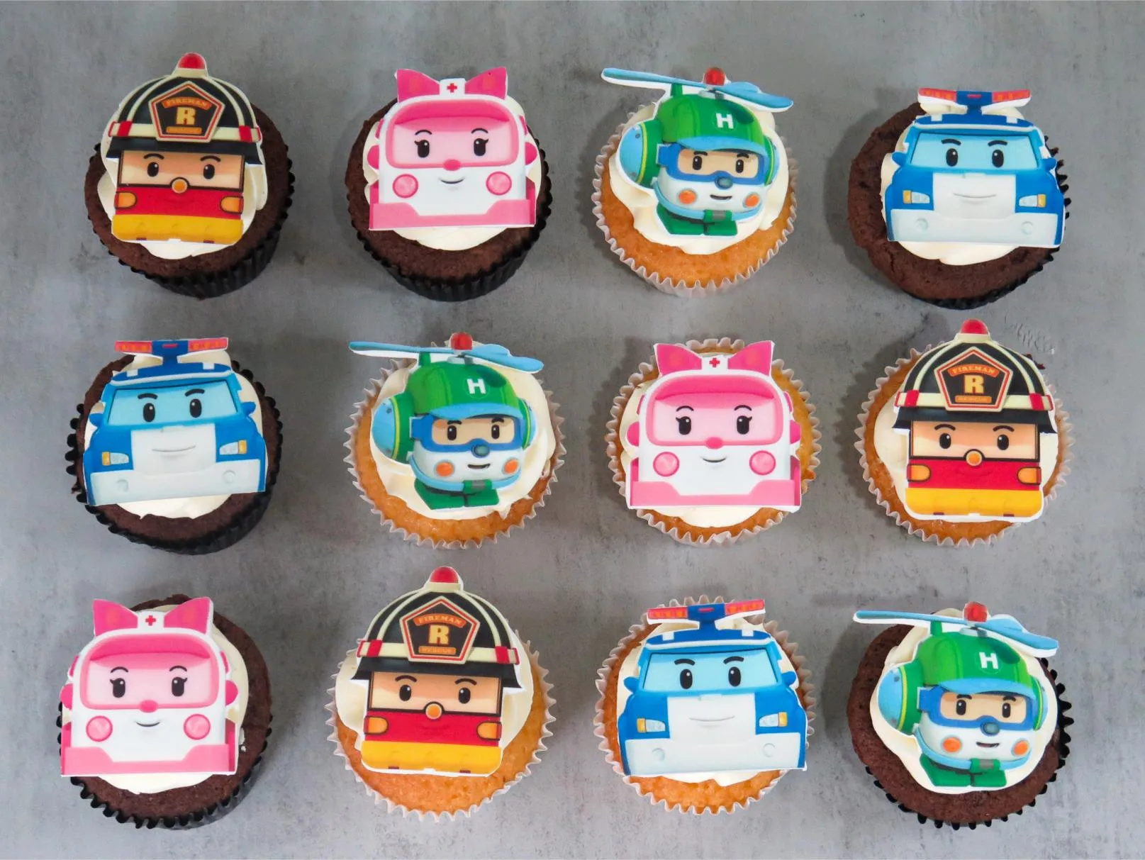 Robocar Poli Cupcakes