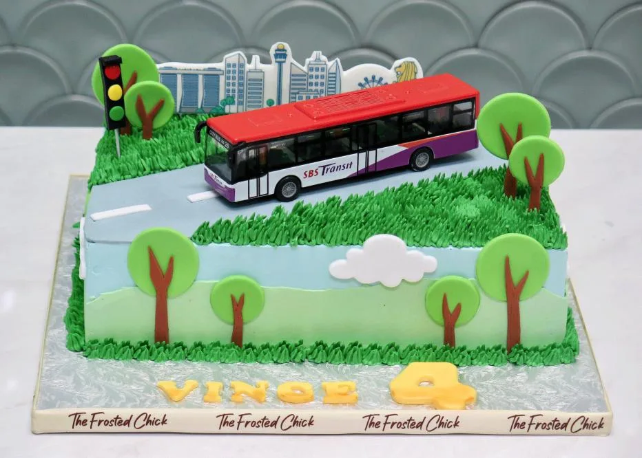 Singapore City SBS Bus Cake