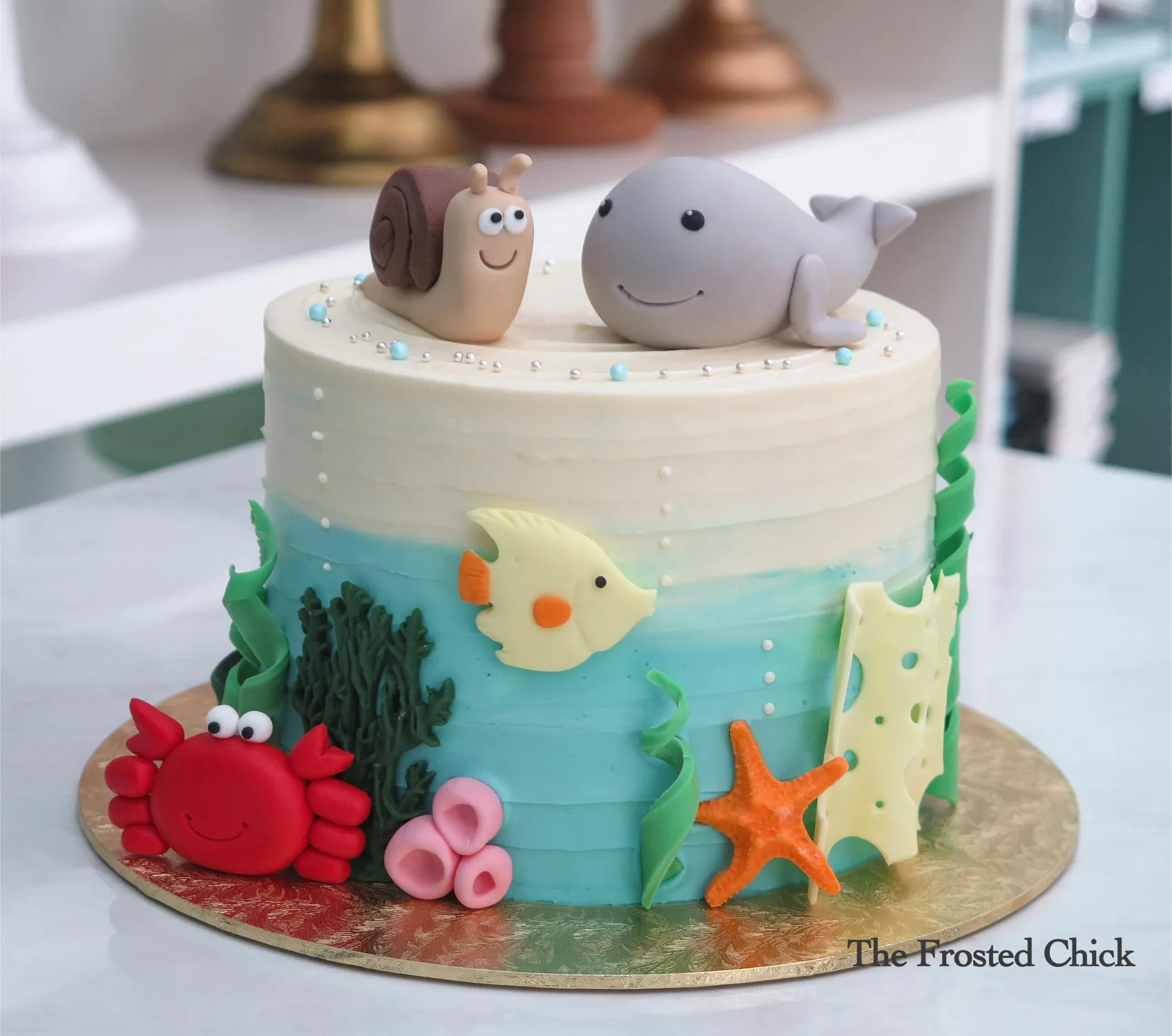 Snail and The Whale Underwater Cake