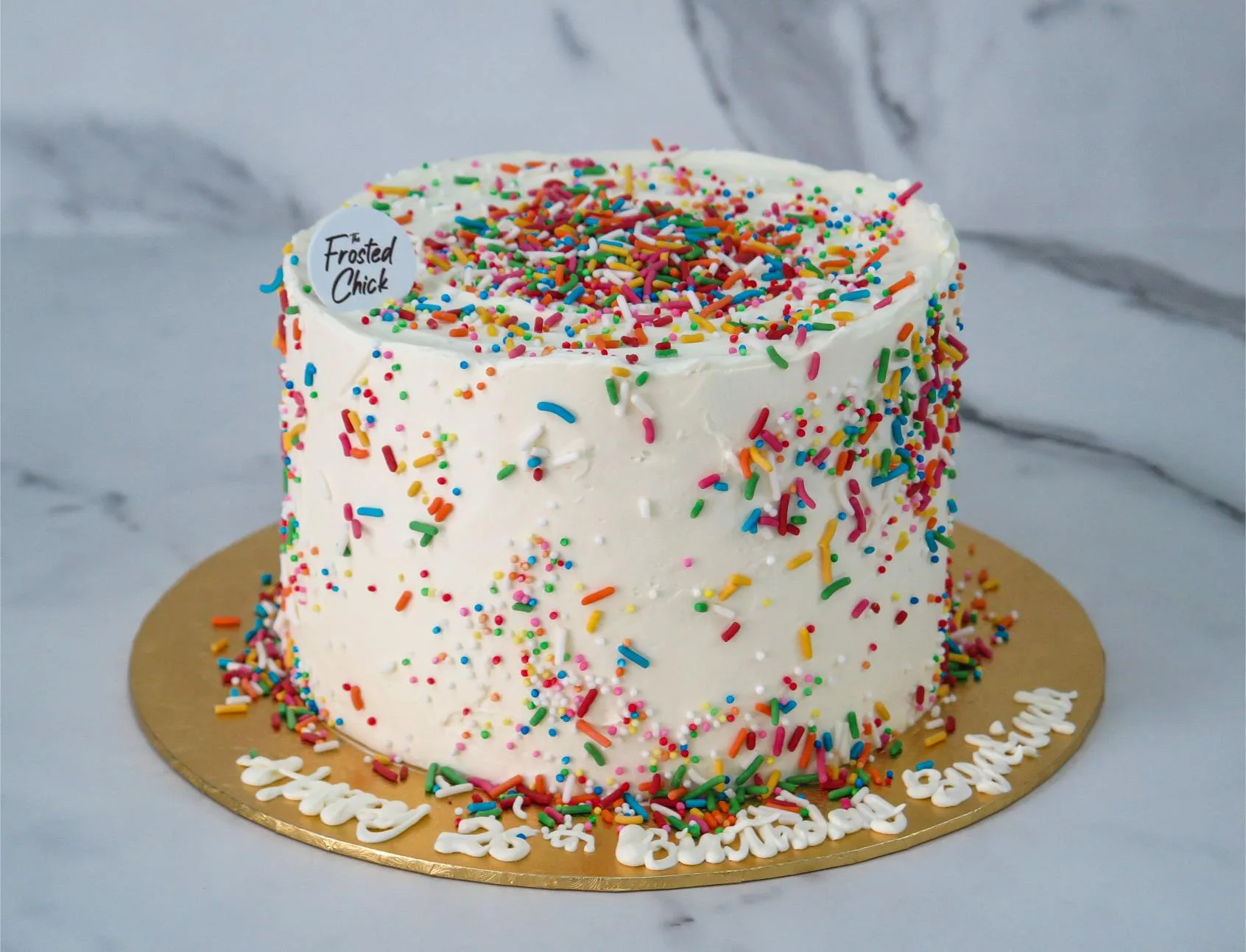 Rainbow Sprinkles Rustic Cake