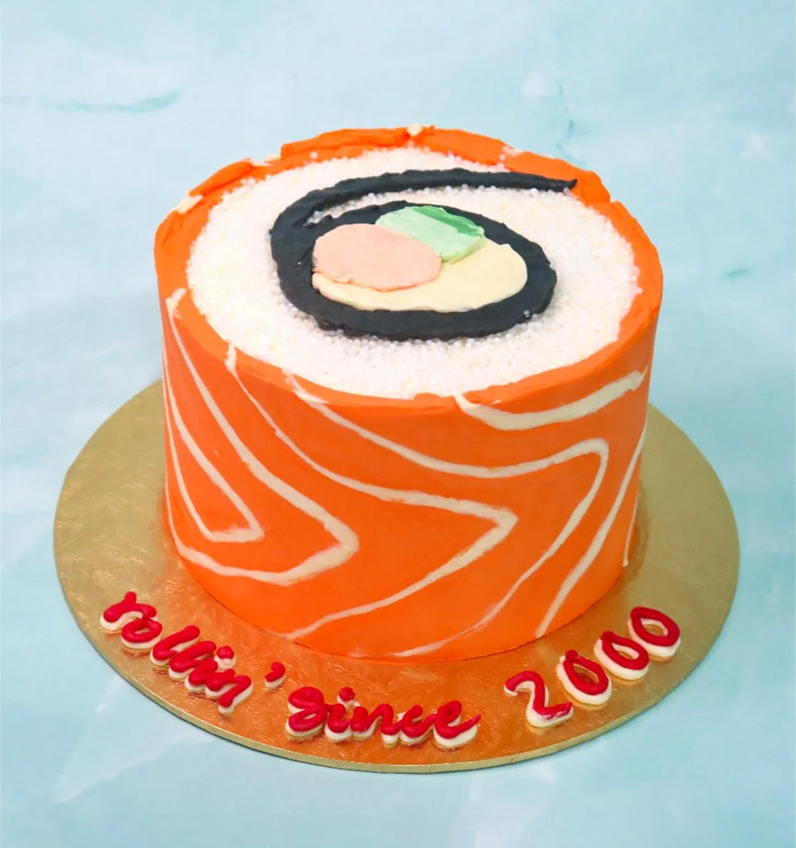 Roll with Salmon Sushi Cake