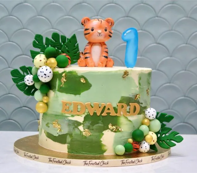 Tiger in the Safari Jungle Cake