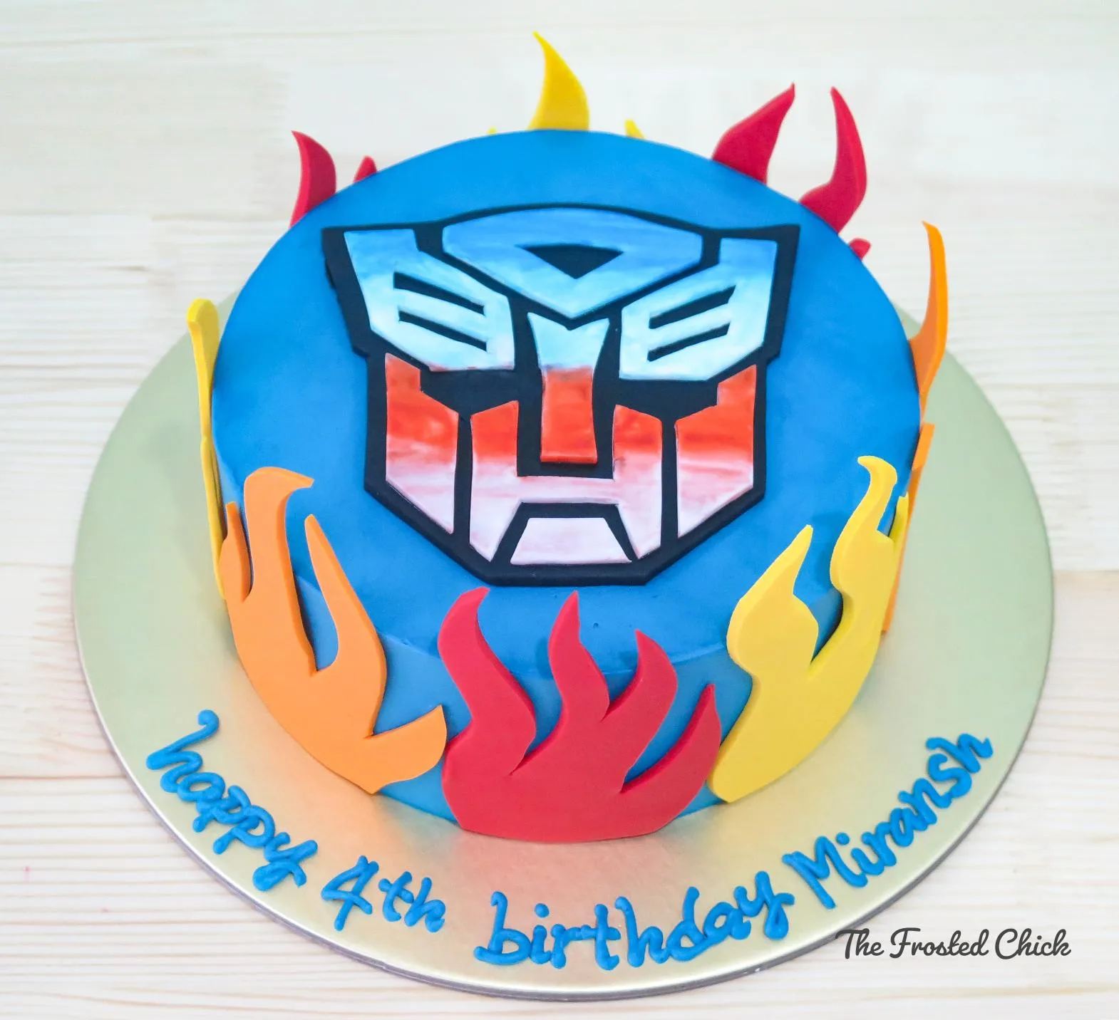 Transformers Autobot Inspired Cake