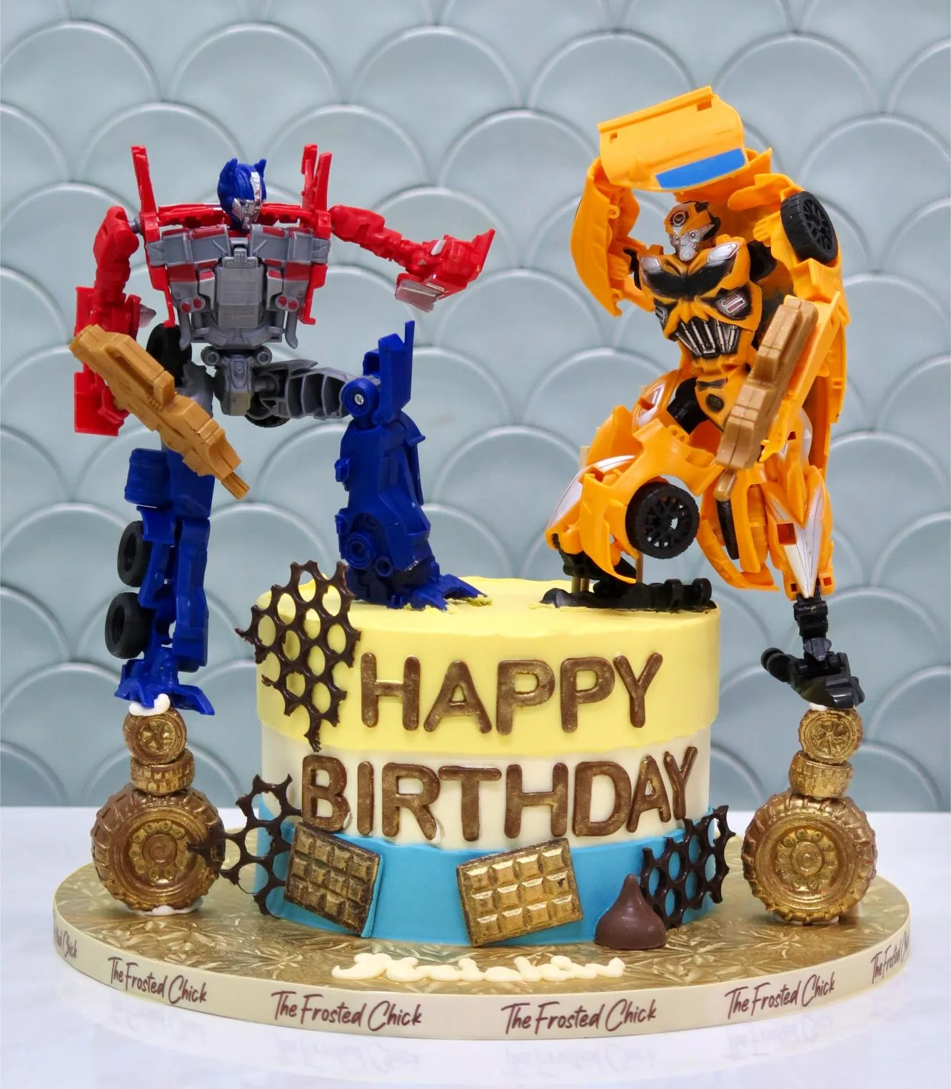 Autobots Roll Out Transformers Cake