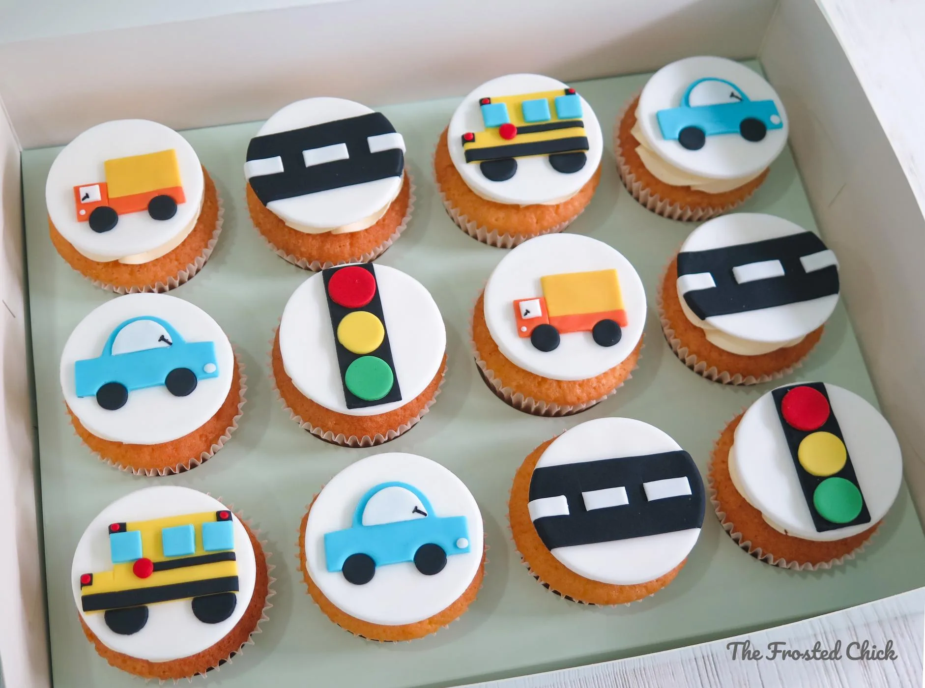 Transport Themed Cupcakes