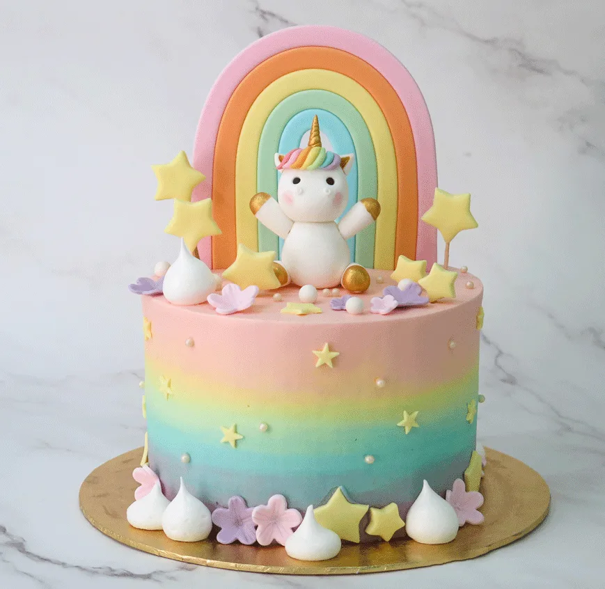 Unicorn x Pastel Rainbow Cake