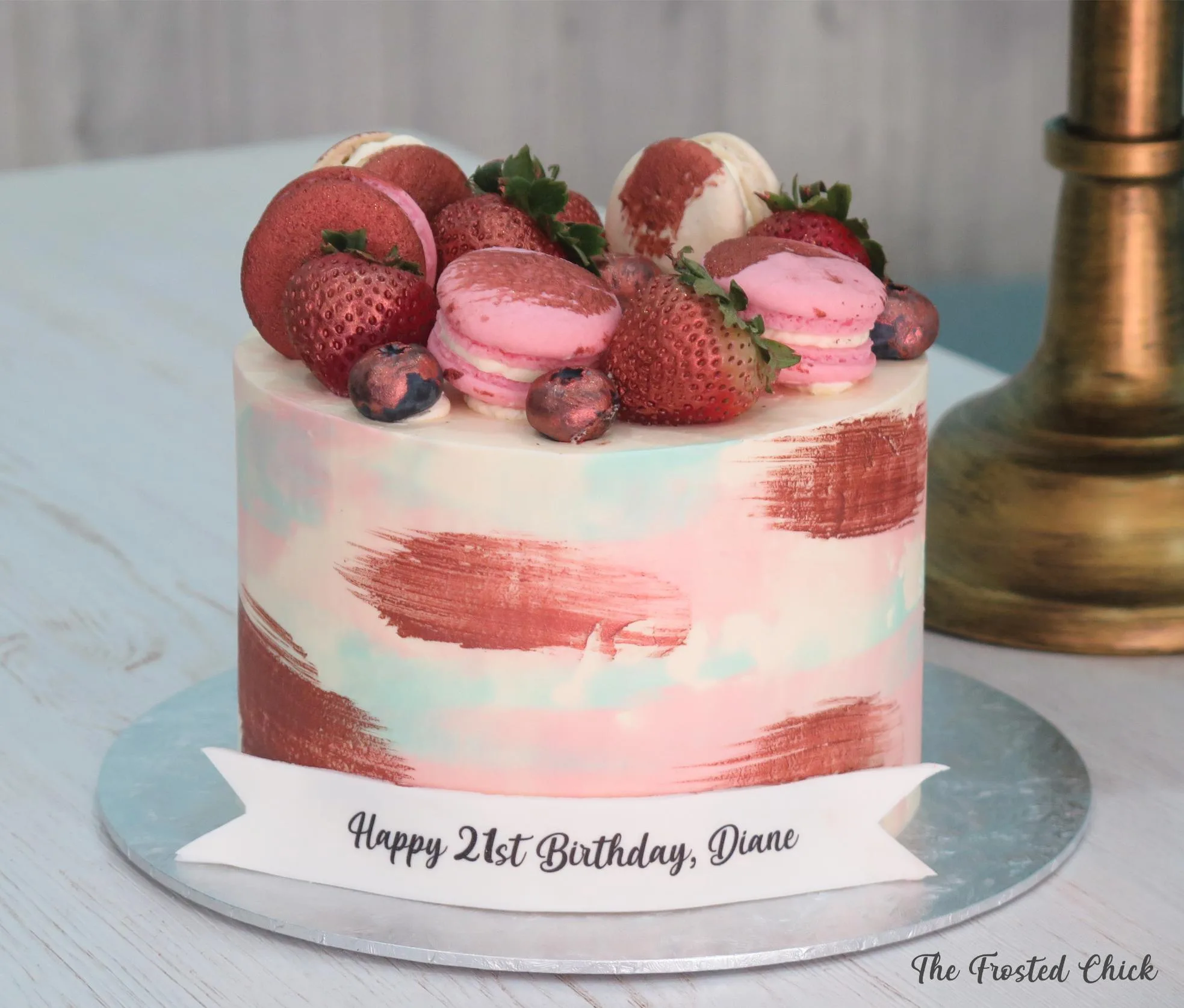 Brushed Rose Gold Cake