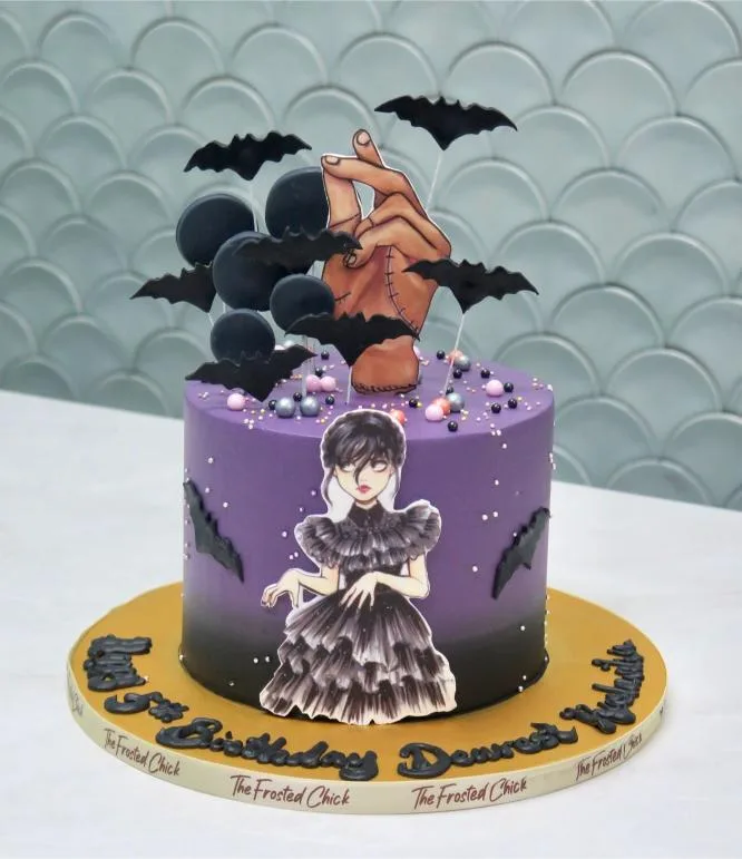 Wednesday Addams Cake