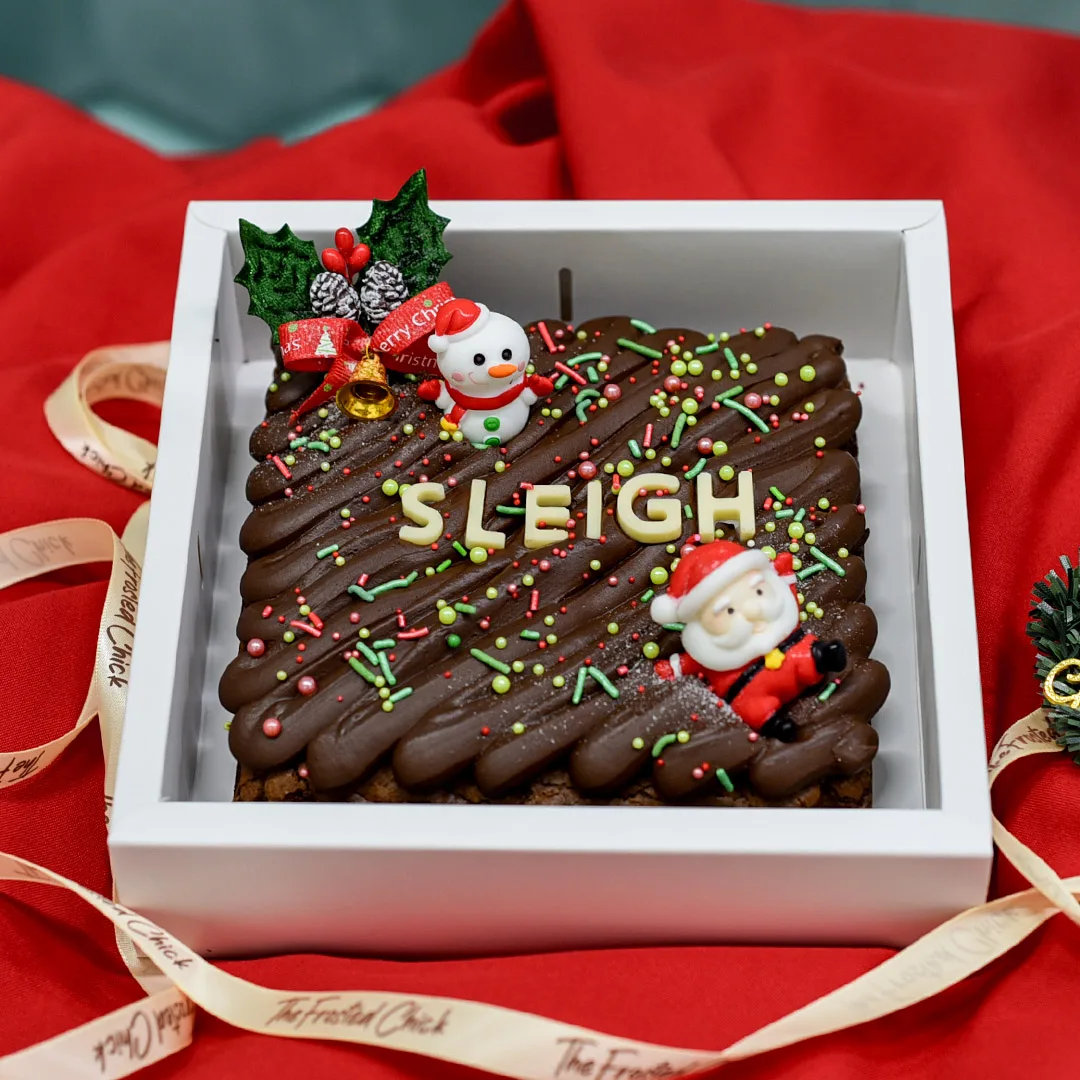 Christmas Brownie Slab