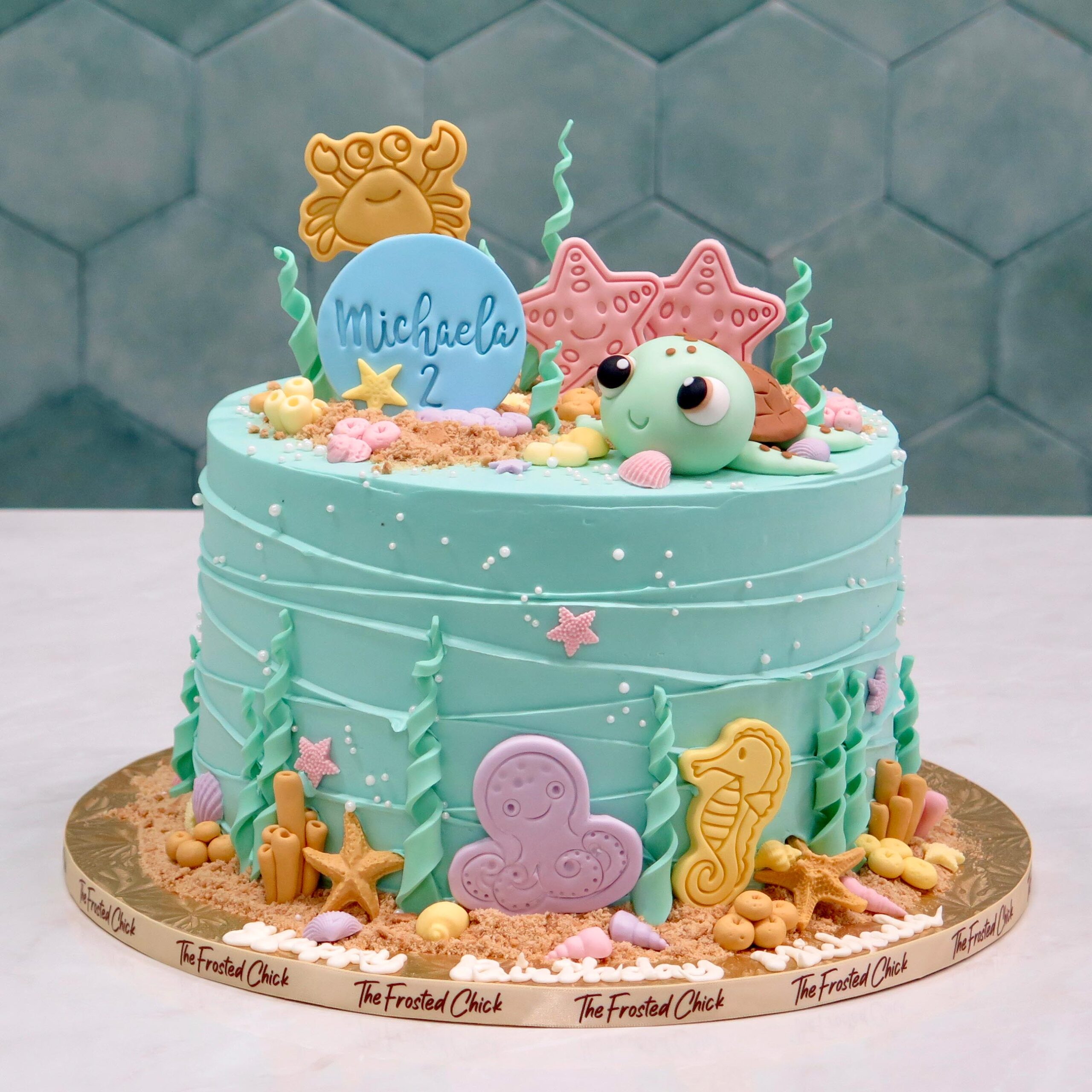 Turtle Sea Creatures Cake