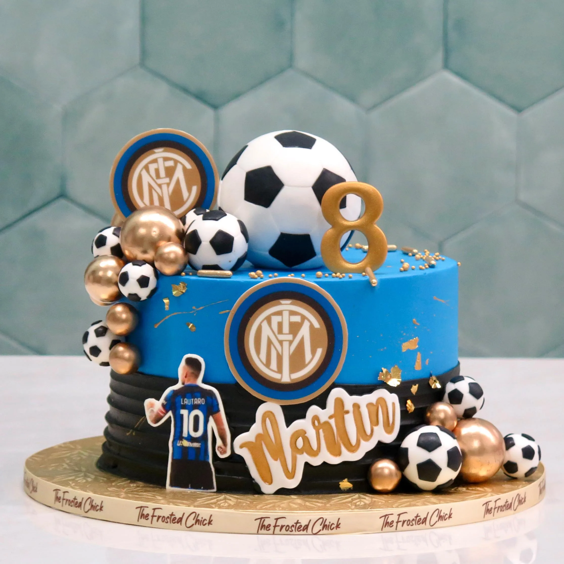 Inter Milan Football Soccer Club Cake