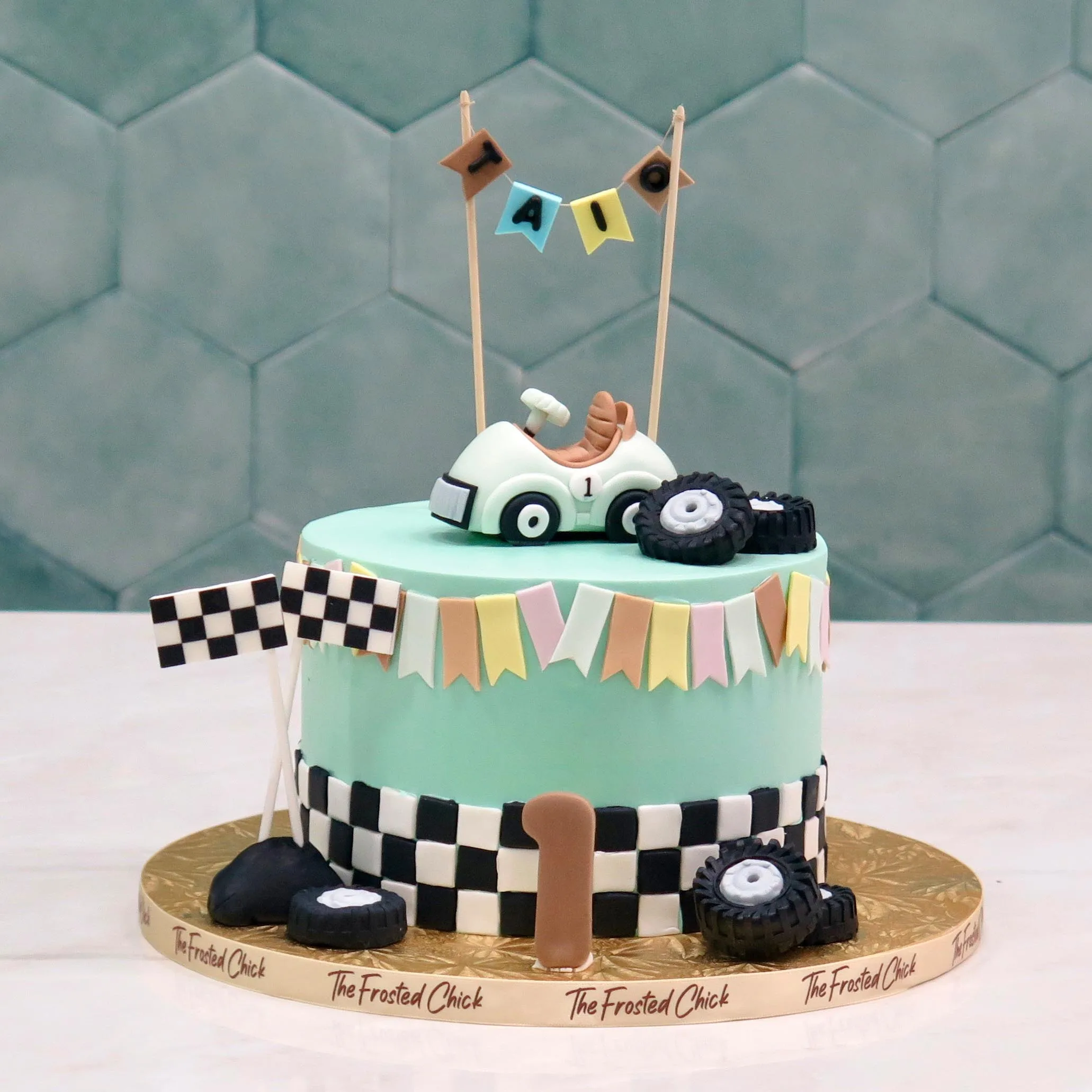 Minimalist Racing Car Cake