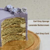 Lavender earl grey buttercream cake slice