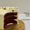 Nutella velvet buttercream cake slice