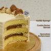 Speculoos cookie butter buttercream cake slice