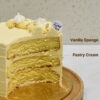 Very vanilla buttercream cake slice